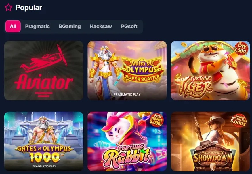 Популярные игры в Lukkly: Aviator, Gates of Olympus, Fortune Tiger, Fortune Rabbit и Showdown